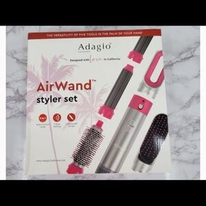 Adagio Pink and Silver AirWand Styler Set